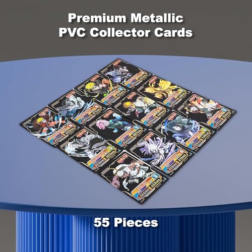 Image of Naruto Anime Cards - 55 PCS Black Edition | Premium Foil Collector Pack | Unofficial Trading Cards for Kids & Fans | Ninja Gift for Boys & Girls Ages 6+ - Naruto Black