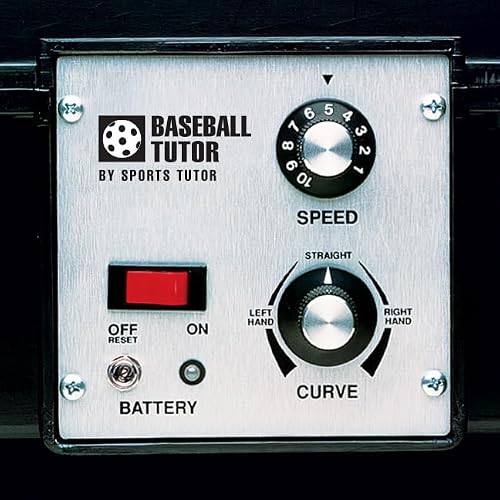 Baseball Tutor Pitching Machine - Batting Practice Without a Batting Cage. Used by High Schools and Colleges.