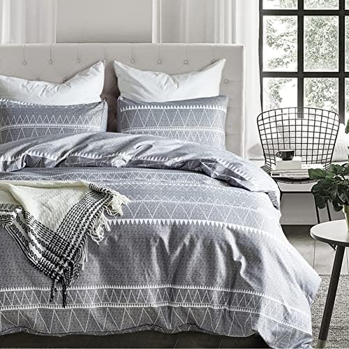 Argstar 2 Pcs Single Duvet Covers, Bohemian Retro Bedding Set, Coloful Mandala Down Comforter Cover, Boho Floral Style Quilt Cover, 100% Ultra Microfiber, 1 Duvet Cover and 1 Pillow Sham