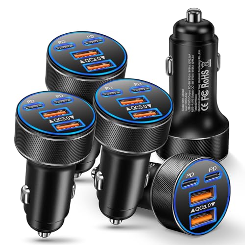 USB C Car Charger, Multi Port 90W Fast Charging Cigarette Lighter Adapter