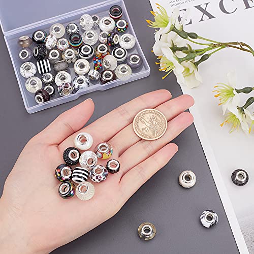 nbeads 54pcs Mixed Style and Colours European Beads - Image 3
