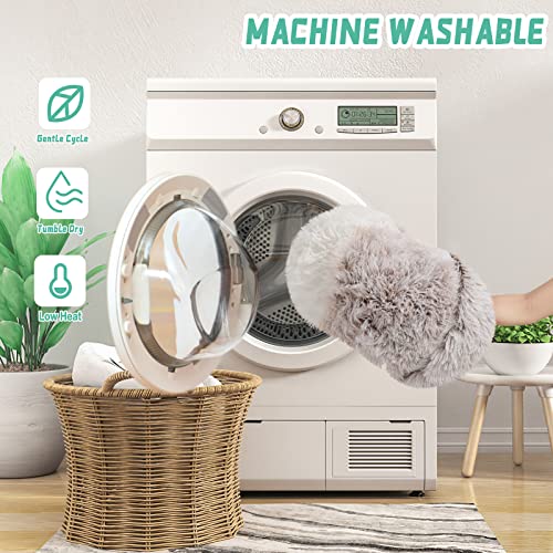 NOYAL Round Hooded Donut Dog Bed for Small & Medium Pets - Plush Fluffy Anti-Anxiety Cat Cave Bed with Cover - Image 6