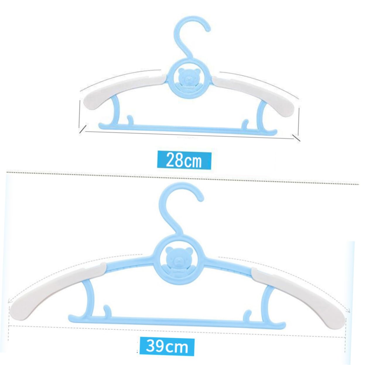 GLEAVI 20pcs Cartoon Hangers Skid Resistant Plastic Clothes Hangers for Boys Design Random Colors for Home and Clothing Shops Random Color
