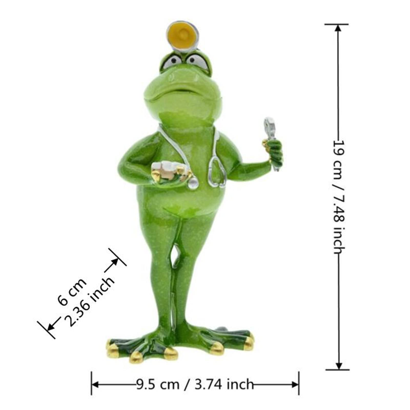 Amazon.co.jp: Queemie® 面白い歯医者用カエルの置物 立ったポーズ