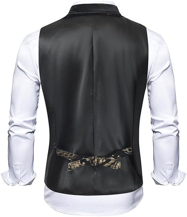 Mens Victorian Steampunk Vest Gothic Double Breasted Corset Waistcoat Masquerade brocade Jacquard Goth Costume - Image 6