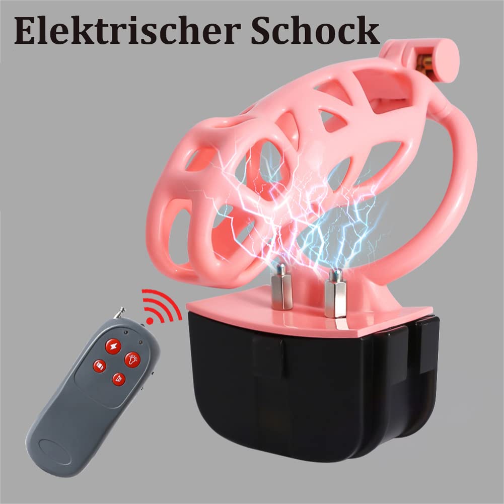 Peniskäfig Elektrischer Elektroschock Penis Stimulation | SM Fesseln Sex Spielzeug Masturbator Für Die Männer | Keuschheitsgürtel Extrem Sexspielzeug für Mann Paare（50mm,Xl-käfig）