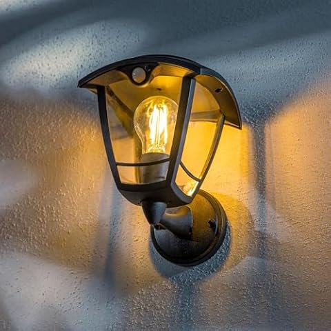 CGC Lighting Lara Black Solar Wall Lantern Cover