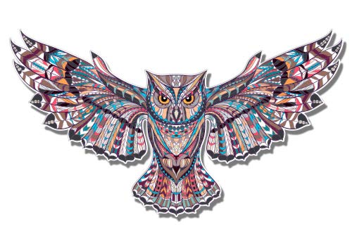 GT Graphics Owl Ethnic Pattern Mandala Tribal - 3