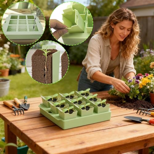 Bac de germination réutilisable avec poignées pour potager intérieur - 3