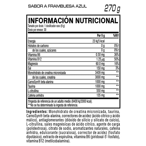 C4 Sport - Suplemento en polvo para preentrenamiento - Frambuesa azul | Bebida energética para antes de entrenar | 135 mg de cafeína + beta alanina + creatina | 30 raciones - Imagen 3