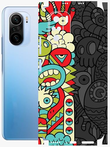 Image of AtOdds - Full Body Back Screen Guard Protector Film - Lamination Wrap Skin Sticker Compatible with XIAOMI Mi 11X PRO | Scratchproof Matte Finish (Graffiti50)