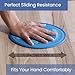Gliding Discs for Working Out - Exercise Sliders for Hardwood Floors 1 Pair Blue, Authentic Workout Sliders Disc for Full Body Resistance Workout, Includes 4 Streaming Video Workouts