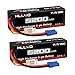 HOOVO 3S 11.1V 80C 5200mAh RC Lipo Battery Hard Case with EC5 Connector for RC Car Boat Truck Heli Airplane UAV Drone FPV Racing (2 Packs)