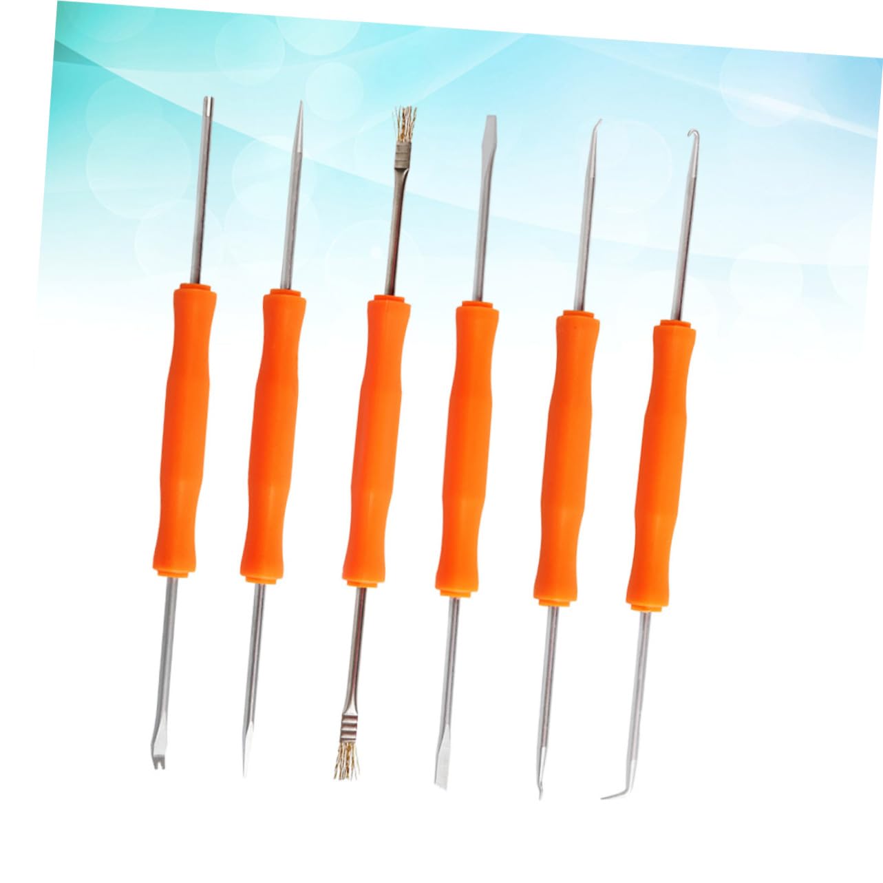 Angoily 6-in-1 Löthilfswerkzeugset für Leiterplatten mit Entlöthilfe Pcb Reinigungsset aus Metall Zubehör für Löten und Reparatur von Elektronik