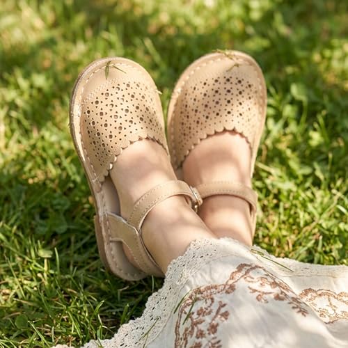 Image of THEE BRON Toddler Floral Cutout Closed Toe Sandals for Girls Breathable Summer Shoes