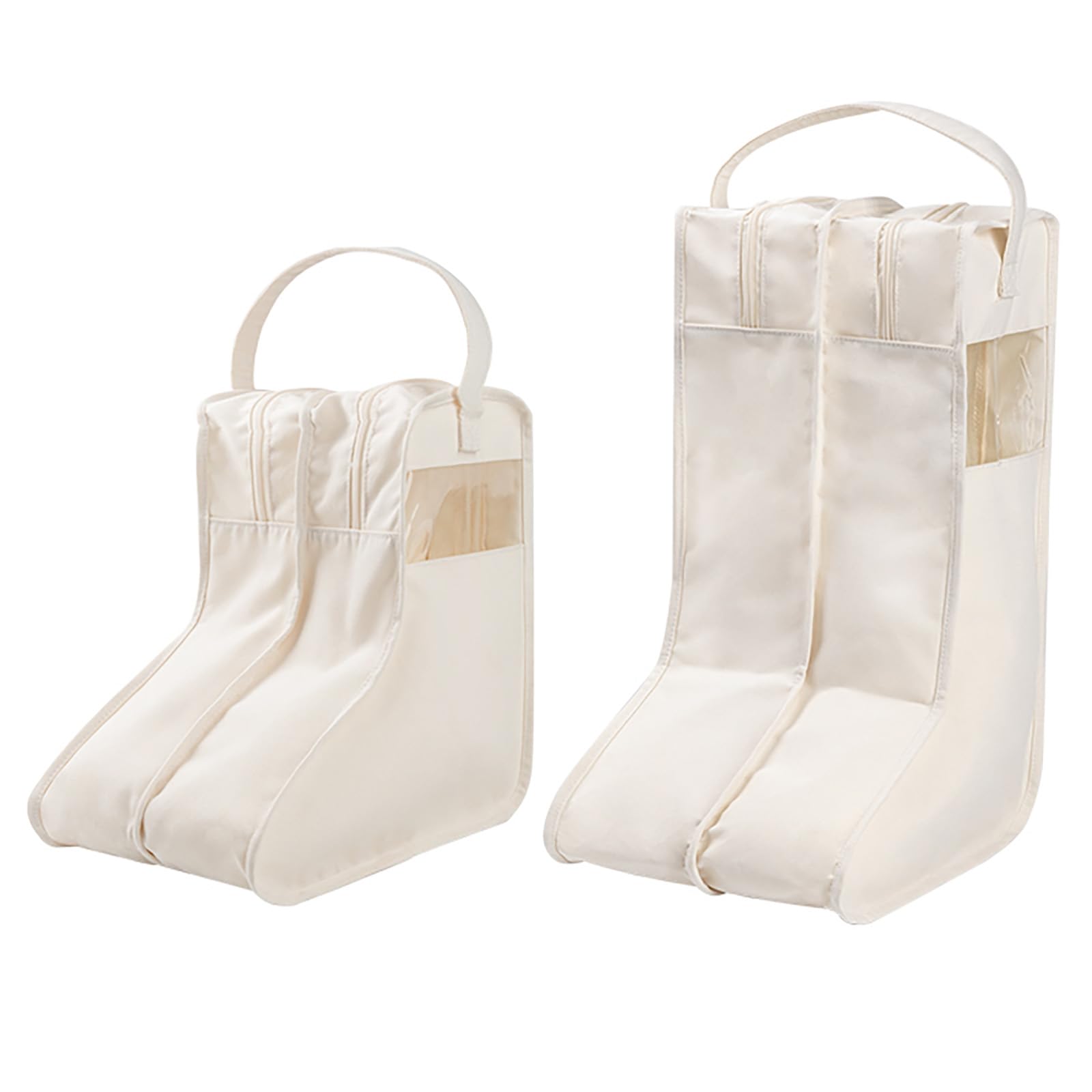 Bolsas para Zapatos Organizador Botas 2PCS a Prueba De Polvo a Prueba De Agua Bolsas De Zapatos con Cremallera Portátil De Botas Altas/Cortas Bolsa con Asa para El Hogar De Viaj(Size:Pequeño+Grande)