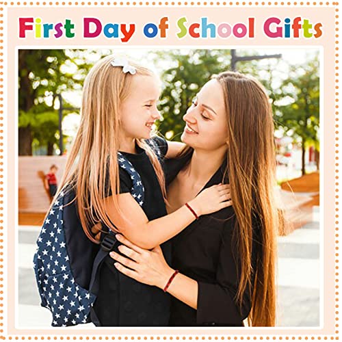 Image of First Day Of School Bracelet, Matching Mommy And Me Mother Son Daughter Paracord Back To School Bracelets Wish Gift for Mom Boys Dad Girls Jewelry