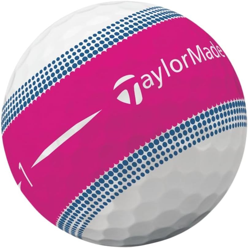 LostGolfBalls - Tour Response Pink Stripe Golf Balls in Mint Condition for Taylormade Golf, Used & Recycled Golf Balls, AAAAA Quality, Pink Stripe