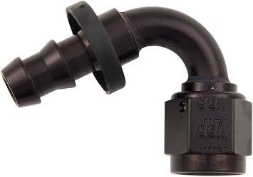 XRP 231208BB Black Size-8 120 Push-on Hose End