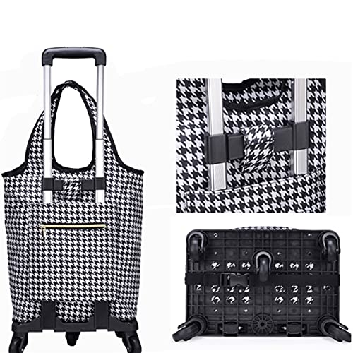 OVAST Einkaufswagen Faltbarer Einkaufswagen, Isolierung, Einkaufstasche, Lebensmittelwagen für Reisen, Urlaub, Camping… – Bild 3