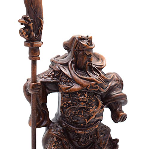 Estatua Feng Shui Guan Di para decoración miniatura 3