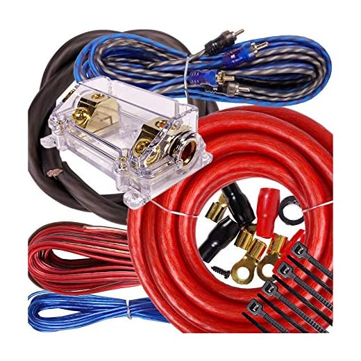 Complete 5000W Gravity 0 Gauge Amplifier Installation Wiring Kit Amp Pk1 0 Ga Red - for Installer and DIY Hobbyist - Perfect for Car/Truck/Motorcycle/Rv/ATV