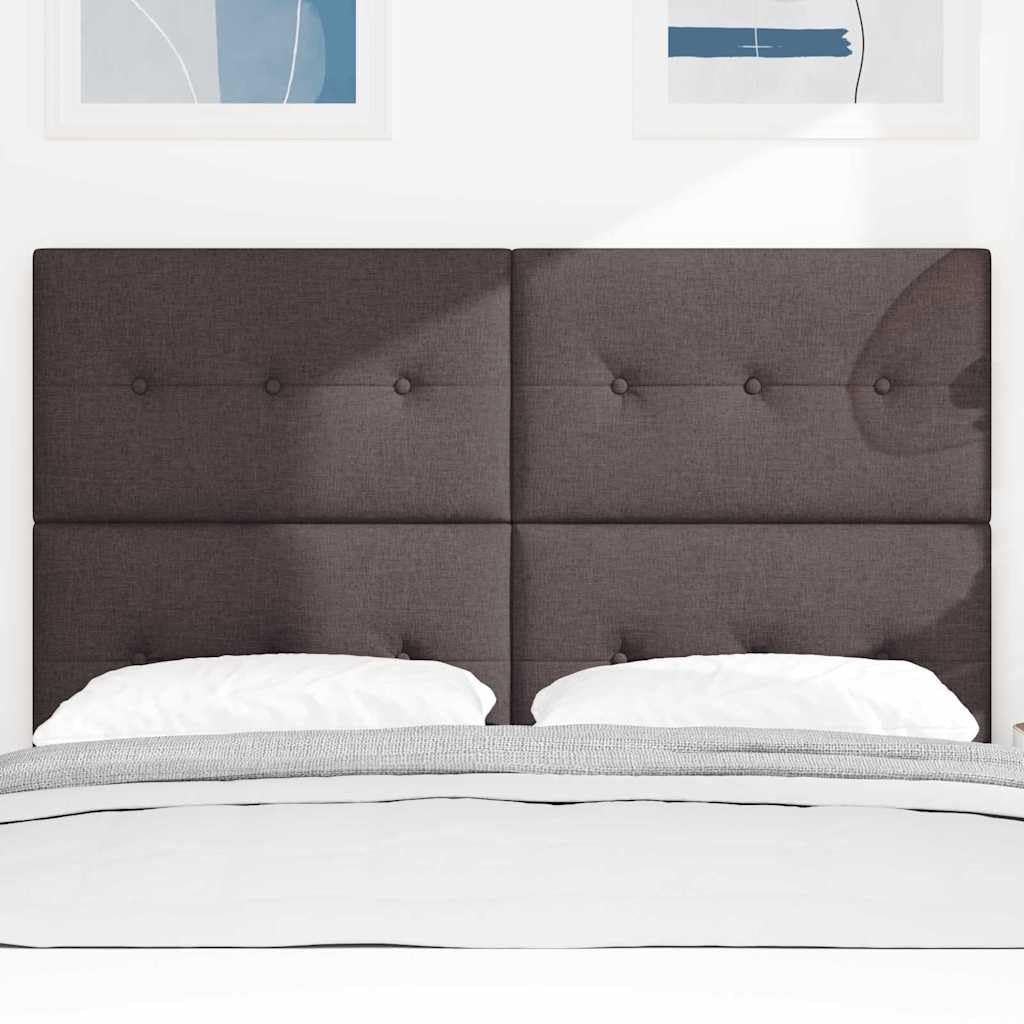 Cabecero de cama de piel sintética de 160 cm, color marrón oscuro