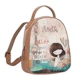 Anekke | Mochila de paseo antirrobo Mediterranean | Accesorios y Complementos para Mujer | Bolsos Mujer Medidas 19/23/8cm