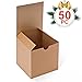 MESHA Brown Gift Boxes 4x4x4 Square Gift Box w/Lid, 50 Pcs, Bridesmaid Proposal Gift Box, Cupcake Boxes, Godmother, Groomsmen Proposal Gift Box, Birthday Gift Box, Party/Wedding Favors, DIY Crafting