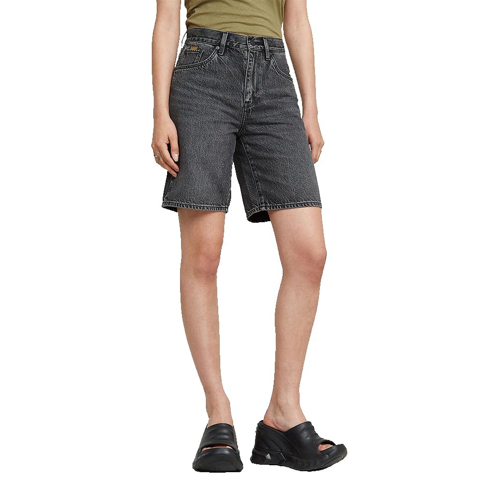 G-Star Women's Viktoria Bermuda Shorts Clean Edge , Grey (faded eolith grey D26268-D933-H087), 26
