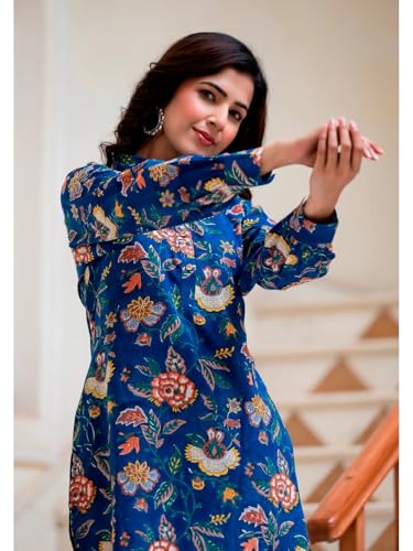 Image of DHRUVI Trendz Co Ord Set for Women Stylish | Ethnic Kurta Sets for Woman | Traditional Short Kurti for Women | Daily Comfortable Outfit for Office & Ethnic Set | 3 /4 Sleeve Kurti with Pant