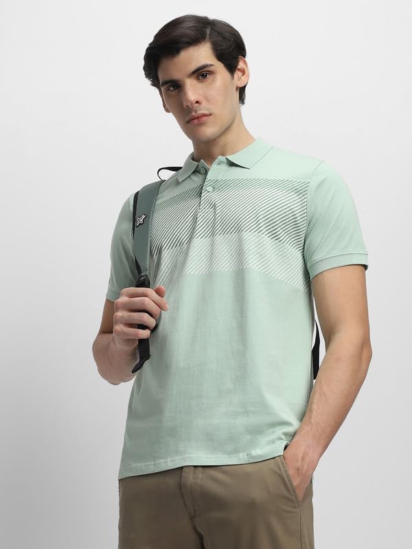 Image of Dennis Lingo Men's Cotton Polo Neck Tshirt, Regular Fit Half Sleeve