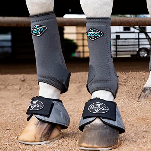 Image of Professional's Choice 2XCOOL Sports Medicine Horse Boots | Protective & Breathable Design for Ultimate Comfort, Durability & Cooling in Active Horses | 2 Pack Smal Charcoal