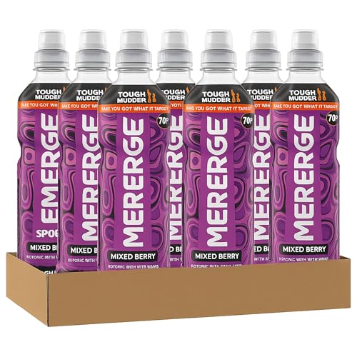 Emerge Isotonic Mixed Berry 70p PMP Sports Drink 500ml Bottles Pack of 12 by Kinbos