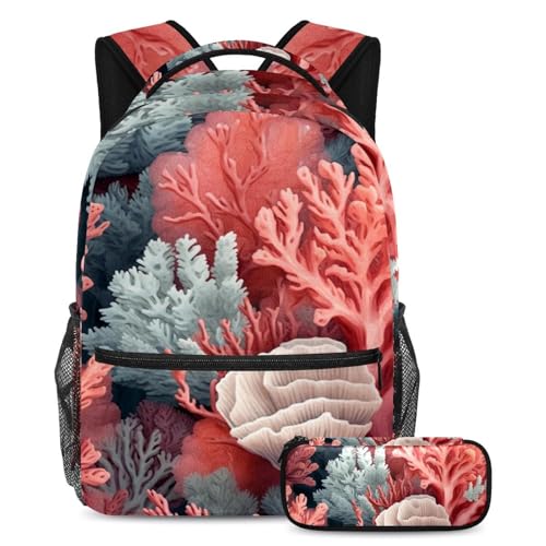 Sac à dos Coraux de mer profonde esthétiques pour les cours et le lycée