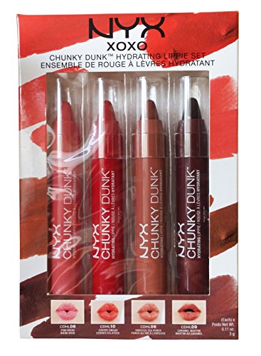 NYX Chunky Dunk Hydrating Lippie Lip Balm 4 Pieces Set - 0.11 oz (each)