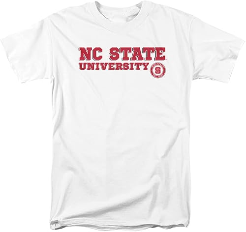 North Carolina State University Camiseta oficial de Block Text unisex para adulto
