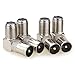 JEEUE 4PCS TV Antena Macho Coaxial Enchufe a Enchufe F Conector Adaptador...