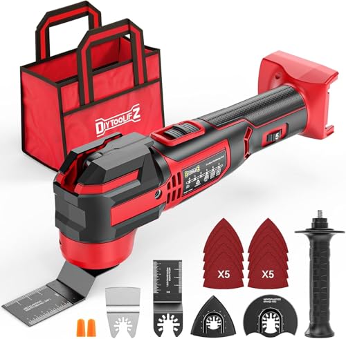 Cordless Oscillating Tool Compatible with Milwaukee 18V Battery(Tool Only) 21 000 OPM Upgraded Brushless 18V Oscillating Multi-tool with 6 Speed LED Light DIYtoolifz 4.5 Oscillating Tool for Wood