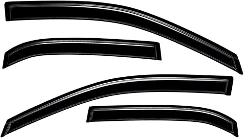 Lightronic WV94206 - Viseras laterales de montaje exterior, deflectores de ventilación, protectores de lluvia de humo, pantallas automáticas