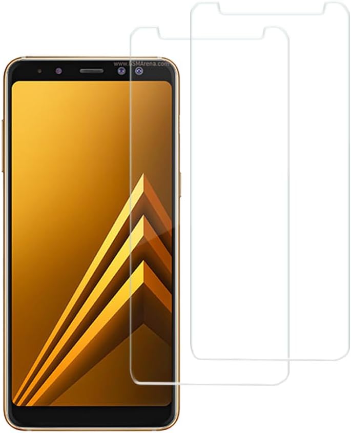 Screen Protector for Samsung Galaxy A8 (2018) Tempered Glass Protective Film HD 9H Hardness Case Friendly Easy Installation Anti Scratch Bubble Free(2 pcs)