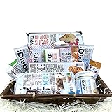 1n Diabetic Snack Gift Box Set 1.5KG Sugar Free Hamper Diablo NO Added Sugar Hamper Basket Chocolate Bar Spread Gummy Sweets Cookie Wafer Muesli Bubble Bar All Occasion Present