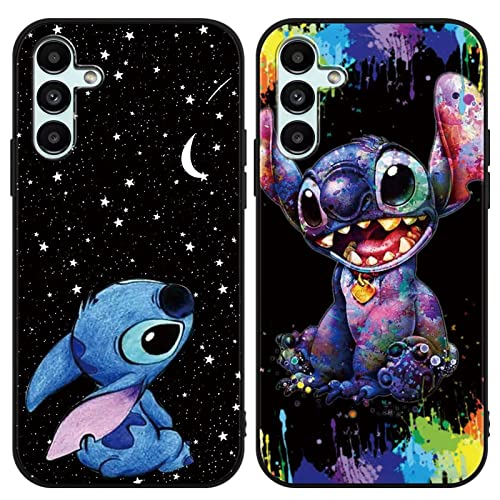 Omyzo [2 Pack] Coque Compatible avec Samsung Galaxy A13 5G 6,5",étui pour téléphone Housse en Dessin Animé Stitch Motif Mignon Mode Doux TPU Silicone Anti-Chocs Case Coque pour Samsung A13 Cover