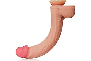 14.5 Inch Super Long Double Layer Realistic Dildo Liquid Silicone Material No...