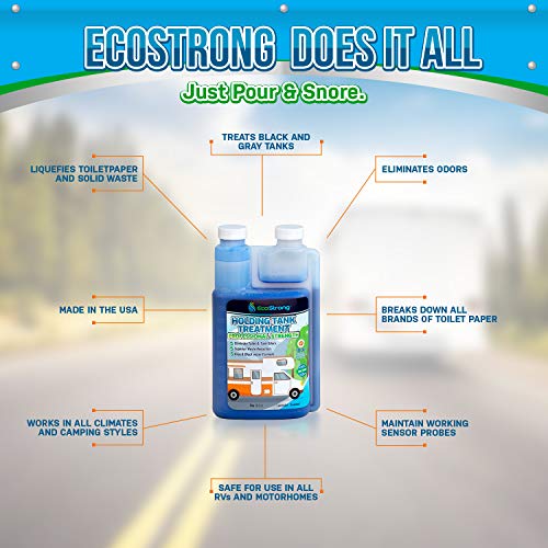 Eco Strong Rv Toilet Treatment | Black Holding Tank Deodorizer And Waste, Tissue, Sewage Digester - Perfect For Campers, Rvs, Boats, And More - 17Oz, Lavender Scent #TOP2