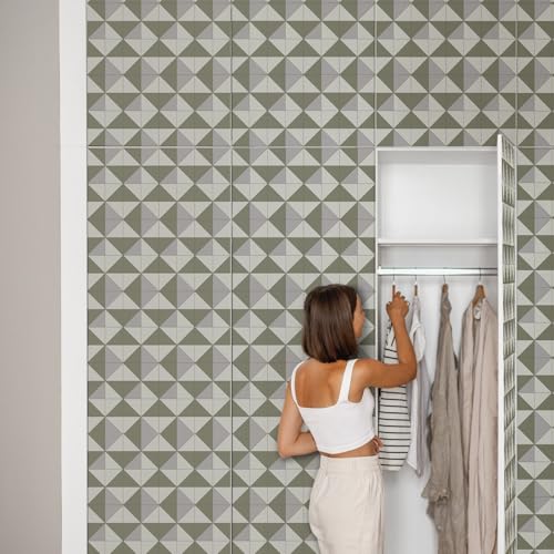 Vinilo para muebles de mosaico triangular mate autoadhesivo de 75x150 cm 3