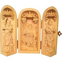 仏像3点セット 楽天市場】木彫り仏像 【観音菩薩・勢至菩薩】二体セット 飛天