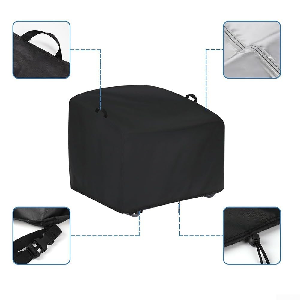 Copertura impermeabile per sedia a dondolo da giardino, 113 x 98 x 90 cm, protezione antivento per mobili da esterno con coulisse per sedie reclinabili (2 pezzi)