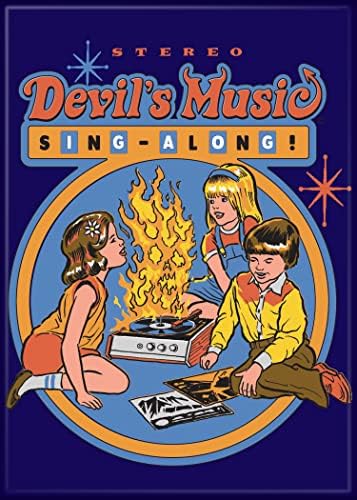 Ata-Boy Steven Rhodes Devils Music 2.5" X 3.5" Magnets for Refrigerators and Lockers image 3