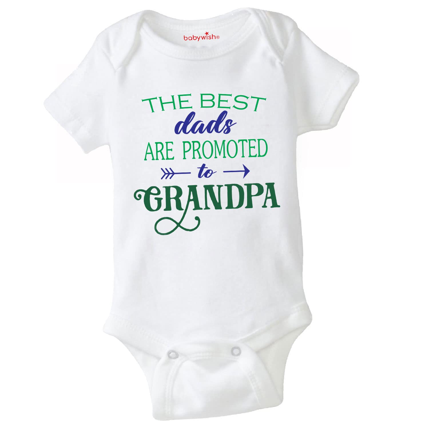 baby wishBaby Bodysuits Newborn Romper Half Sleeve Unisex Romper Set BEST DADS ARE PROMOTED GRANDPA